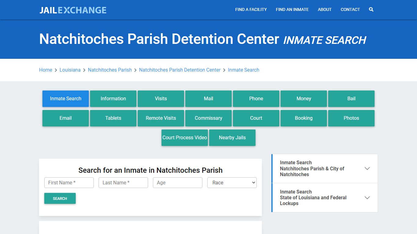 Natchitoches Parish Detention Center Inmate Search - Jail Exchange